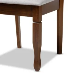 7pc Augustine Fabric Upholstered Dining Set Gray/Walnut Brown - Baxton Studio -Outlet Baxton Studio Store GUEST e986dd6e 9951 4a02 983d 04119f3a011f