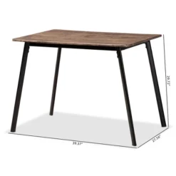 Calder Wood And Metal Dining Table Walnut Brown/Black - Baxton Studio -Outlet Baxton Studio Store GUEST e9a2a035 f5f8 42b3 a7db f09a01e4b48e