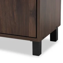 Rossin Walnut Finished 2 Door Wood Entryway Shoe Storage Cabinet With Open Shelf Brown - Baxton Studio -Outlet Baxton Studio Store GUEST ea4e02af 2e96 4050 b4a4 e07c0746b24d