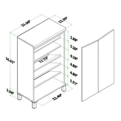 Talon Two-Tone Wood 2 Door Shoe Storage Cabinet Walnut Brown/Dark Gray - Baxton Studio -Outlet Baxton Studio Store GUEST ea547c7b 5c80 4001 9931 b6d3da510639