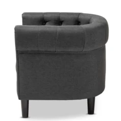 Bisset Chesterfield Chair Gray - Baxton Studio -Outlet Baxton Studio Store GUEST ea6be8cb 7825 49d8 a991 6da18e638ece