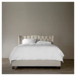King Norwich Linen Modern Platform Bed Light Beige - Baxton Studio -Outlet Baxton Studio Store GUEST ea7cefe5 5fa0 4301 8475 144a725a4175