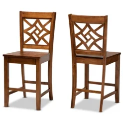 2pc Nicolette Wood Counter Height Barstools - Baxton Studio -Outlet Baxton Studio Store GUEST eabc9728 1b8c 4848 824b 357faa007ba0