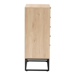 Amelia Wood Rattan 5 Drawer Storage Cabinet Natural Brown/Black - Baxton Studio -Outlet Baxton Studio Store GUEST eaf9464e 5410 42fb 9955 2b12378e2519