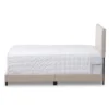 King Brookfield Modern And Contemporary Fabric Upholstered Grid Tufting Bed Beige - Baxton Studio