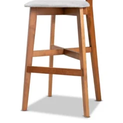 2pc Cameron Wood Counter Height Barstools Gray/Walnut/Brown - Baxton Studio -Outlet Baxton Studio Store GUEST eb23c0c2 4b92 4563 8494 4cefbbfec425