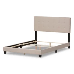 King Brookfield Modern And Contemporary Fabric Upholstered Grid Tufting Bed Beige - Baxton Studio -Outlet Baxton Studio Store GUEST eb59c2b8 e18f 49d0 ac4a cd243a302cdd