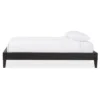 Lancashire Modern And Contemporary Faux Leather Upholstered Bed Frame With Tapered Legs - Baxton Studio