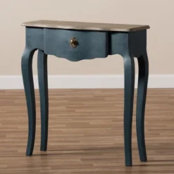 Mazarine Classic And Provincial Spruce Finished Console Table Blue - Baxton Studio 18 Mazarine Classic And Provincial Spruce Finished Console Table Blue - Baxton Studio -Outlet Baxton Studio Store GUEST ebeae292 cb21 4dd6 866e 6f2722284944