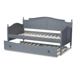 Twin Mara Wood Daybed With Trundle - Baxton Studio -Outlet Baxton Studio Store GUEST ece1aad6 ef8b 48f0 8796 f5d3b99c831d
