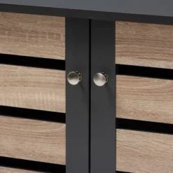 Gisela 2 - Door Shoe Storage Cabinet Dark Gray - Baxton Studio -Outlet Baxton Studio Store GUEST ecf57265 5edd 4772 827a 69b4baf0f673