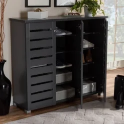 3 Door Adalwin Wooden Entryway Shoe Storage Cabinet Gray - Baxton Studio 10 3 Door Adalwin Wooden Entryway Shoe Storage Cabinet Gray - Baxton Studio -Outlet Baxton Studio Store GUEST edd899d0 c84f 44d5 b1e3 43a0a2226a83