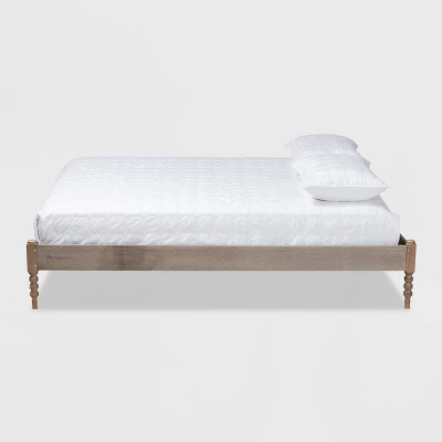 Cielle French Bohemian Wood Platform Bed Frame - Baxton Studio 1 Cielle French Bohemian Wood Platform Bed Frame - Baxton Studio