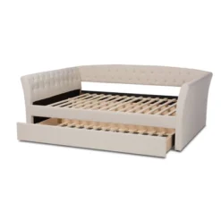 Delora Upholstered Daybed With Trundle Beige - Baxton Studio -Outlet Baxton Studio Store GUEST ee4e8f8b a449 477a b279 c82f8e0c044f