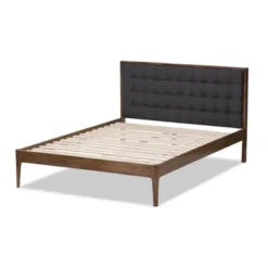Jupiter Mid Tufted Platform Bed Gray - Baxton Studio -Outlet Baxton Studio Store GUEST ee72f7b9 cdcf 4d3f 9534 211955c4e1ee