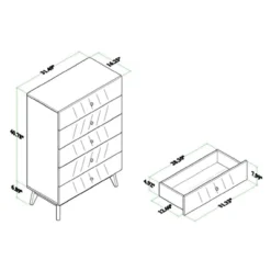 Hartman Wood 5 Drawer Storage Chest Walnut Brown - Baxton Studio -Outlet Baxton Studio Store GUEST ee7ddefc 79f0 4471 9bb2 bf69b74265c4