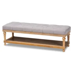 Linda Linen Fabric Upholstered Washed Wood Storage Bench - Baxton Studio -Outlet Baxton Studio Store GUEST eea10dfc c3fc 4f63 8c66 ea53fecb69d8
