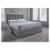 Sarter Contemporary Grid-Tufted Fabric Upholstered Storage Bed With 2-drawer - Gray (King) - Baxton Studio