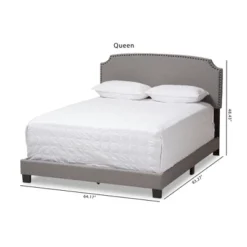 Odette Modern And Contemporary Fabric Upholstered Bed - Light Gray - Baxton Studio -Outlet Baxton Studio Store GUEST ef6282d7 a4d7 4383 895b 199b76104b89