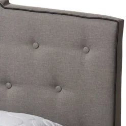 Vivienne Modern And Contemporary Fabric Upholstered Bed Light Gray - Baxton Studio -Outlet Baxton Studio Store GUEST efb38a65 5358 4970 a869 857ecbfbc130