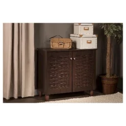 Winda Modern And Contemporary 2-Door Wooden Entryway Shoes Storage Cabinet - Dark Brown - Baxton Studio 8 Winda Modern And Contemporary 2-Door Wooden Entryway Shoes Storage Cabinet - Dark Brown - Baxton Studio -Outlet Baxton Studio Store GUEST f051c225 4e32 43fc b9b9 4d46d098a654