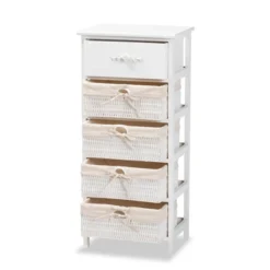Madelia Wood 1 Drawer Storage Unit White - Baxton Studio -Outlet Baxton Studio Store GUEST f0ada5b3 e3f4 4995 9b7f c8d020948be0