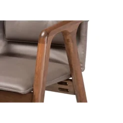 2pc Marcena Leather Upholstered And Wood Dining Chair Set Gray/Walnut Brown - Baxton Studio -Outlet Baxton Studio Store GUEST f0d7676d 7548 467f 987c bb858945e028