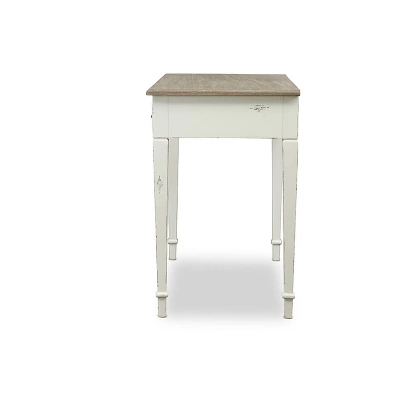 Dauphine Traditional French Accent Writing Desk White/Light Brown - Baxton Studio 2 Dauphine Traditional French Accent Writing Desk White/Light Brown - Baxton Studio - Image 2