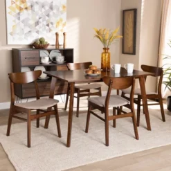 5pc Orion Dining Set - Baxton Studio -Outlet Baxton Studio Store GUEST f160b7ea af8d 49ab 9c08 616f9c24be69