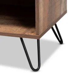 Iver 1 Door Wood TV Stand For TVs Up To 50" Rustic Oak/Dark Brown - Baxton Studio -Outlet Baxton Studio Store GUEST f263dfb0 8bd9 4da4 aaa6 221b395bbe1b