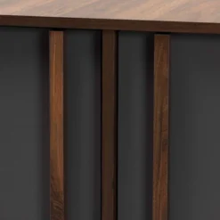 2 Door Naoki Two-Tone Wood Shoe Cabinet Gray/Walnut - Baxton Studio -Outlet Baxton Studio Store GUEST f3540a78 c5bb 44db bcab e5fa332952c4