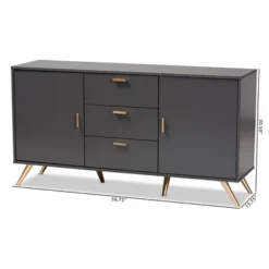 Kelson Wood 2 Door Sideboard Buffet Dark Gray/Gold - Baxton Studio 13 Kelson Wood 2 Door Sideboard Buffet Dark Gray/Gold - Baxton Studio -Outlet Baxton Studio Store GUEST f3869892 b6bb 4681 b9bf 5fb9a31dc871