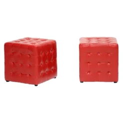 Set Of 2 Siskal Modern Cube Ottoman - Baxton Studio -Outlet Baxton Studio Store GUEST f4e7f1ae 52b9 41af a04b 6def2eff20eb