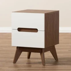Calypso Mid - Century Modern Wood 3 - Drawer Storage Nightstand - Brown - Baxton Studio -Outlet Baxton Studio Store GUEST f4f024b5 b808 417f b1e7 0d70373e0a67