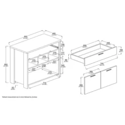 Ranger Two-Tone And Wood 1 Drawer Sideboard Buffet Rustic Brown/Gray - Baxton Studio -Outlet Baxton Studio Store GUEST f56a1f34 1221 4622 81fe dbe047438950