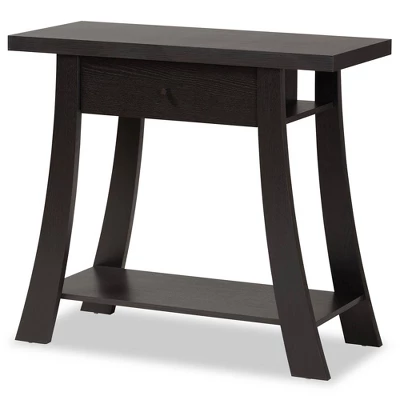 Herman Wood 1 Drawer Console Table - Baxton Studio 10 Herman Wood 1 Drawer Console Table - Baxton Studio - Image 10