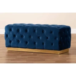 Corrine Velvet Fabric Upholstered And PU Ottoman Gold - Baxton Studio 10 Corrine Velvet Fabric Upholstered And PU Ottoman Gold - Baxton Studio -Outlet Baxton Studio Store GUEST f5832bd3 3fcd 4b0b 8a6b 2067e1040eea