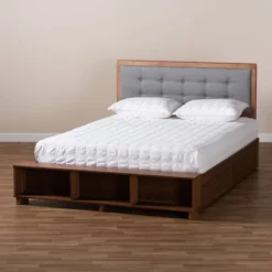 4 Drawer Cosma Transitional Wood Platform Storage Bed - Baxton Studio -Outlet Baxton Studio Store GUEST f6c2f3b0 8d0d 4c5b b0ed de5644d28821