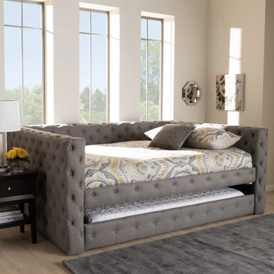 Anabella Daybed With Trundle - Baxton Studio 8 Anabella Daybed With Trundle - Baxton Studio - Image 8