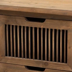 Clement 2 Drawer Wood Spindle Nightstand Brown - Baxton Studio -Outlet Baxton Studio Store GUEST f7bc5cbd 895e 45fa a4d0 e253700615d9