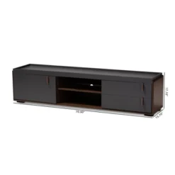 2 Drawer Rikke Two-Tone Wood TV Stand For TVs Up To 65" Gray - Baxton Studio -Outlet Baxton Studio Store GUEST f84f0fdc d3ae 4f5c b07f 805fddf759ee