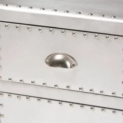 Serge Metal 1 Door Accent Storage Cabinet Silver - Baxton Studio -Outlet Baxton Studio Store GUEST f868dc65 7cde 4393 9e3f 894d36516177