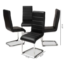 Set Of 4 Marlys Modern And Contemporary Faux Leather Upholstered Dining Chairs - Baxton Studio -Outlet Baxton Studio Store GUEST f89a22c5 7d56 436a 93c4 a0fabcef6785