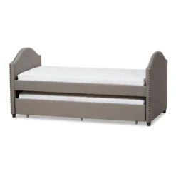 Twin Alessia Modern And Contemporary Fabric Upholstered Daybed With Guest Trundle Bed - Baxton Studio -Outlet Baxton Studio Store GUEST f8af9bcd 42b6 4f22 a3e7 d7e89079031a