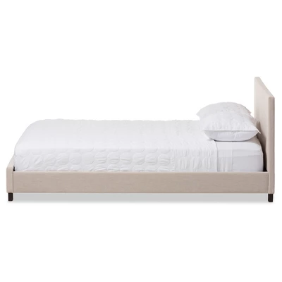 Elizabeth Modern And Contemporary Fabric Upholstered Panel - Stitched Platform Bed - Baxton Studio 1 Elizabeth Modern And Contemporary Fabric Upholstered Panel - Stitched Platform Bed - Baxton Studio