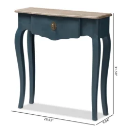 Mazarine Classic And Provincial Spruce Finished Console Table Blue - Baxton Studio 19 Mazarine Classic And Provincial Spruce Finished Console Table Blue - Baxton Studio -Outlet Baxton Studio Store GUEST f9560024 78a1 4b17 991f 3d7bbacd1237