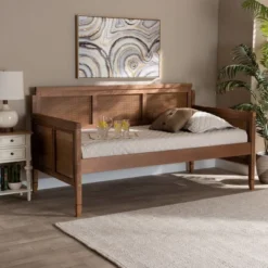 Twin Toveli Wood Daybed Ash Walnut - Baxton Studio -Outlet Baxton Studio Store GUEST faa5c78d d4e1 4a56 bf28 08407fd434d2