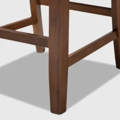 Set Of 2 Caron Fabric Upholstered Wood Counter Height Pub Chair Set Gray/Walnut - Baxton Studio -Outlet Baxton Studio Store GUEST fac9870c aa75 4685 af11 a3c5427a7b30