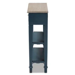 Dauphine Spruce Finished Wood Accent Console Table Blue - Baxton Studio -Outlet Baxton Studio Store GUEST fae36cda 0c1c 401e 83bf c025779c6a67