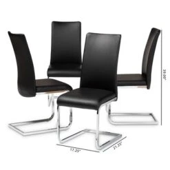 Set Of 4 Cyprien Modern And Contemporary Faux Leather Upholstered Dining Chairs - Baxton Studio -Outlet Baxton Studio Store GUEST fbcd04d0 aca3 4d85 8fb5 a02306aa7f38